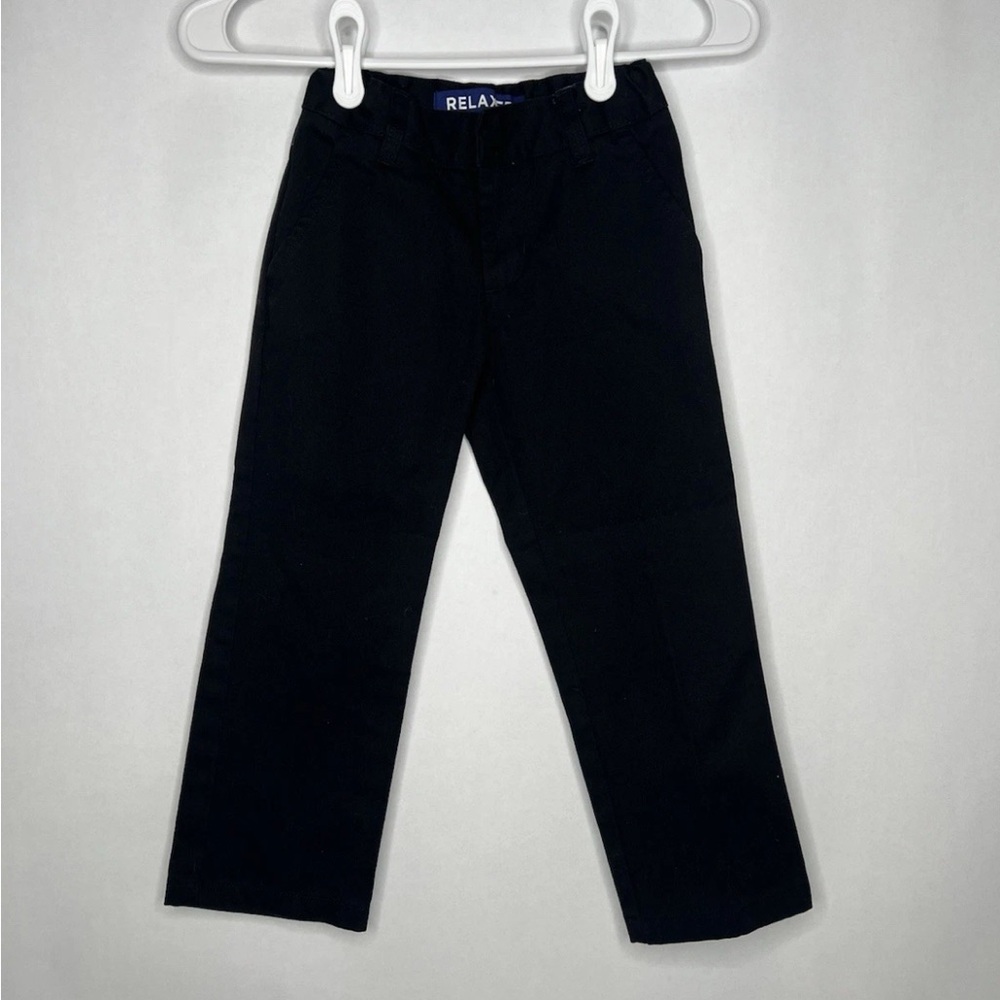 French Toast Boys Straight Fit Uniform Adjustable Waist Black Pants‎ Size 5